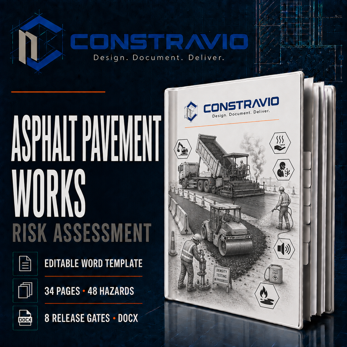 Asphalt Pavement Works Risk Assessment – Editable Word Template