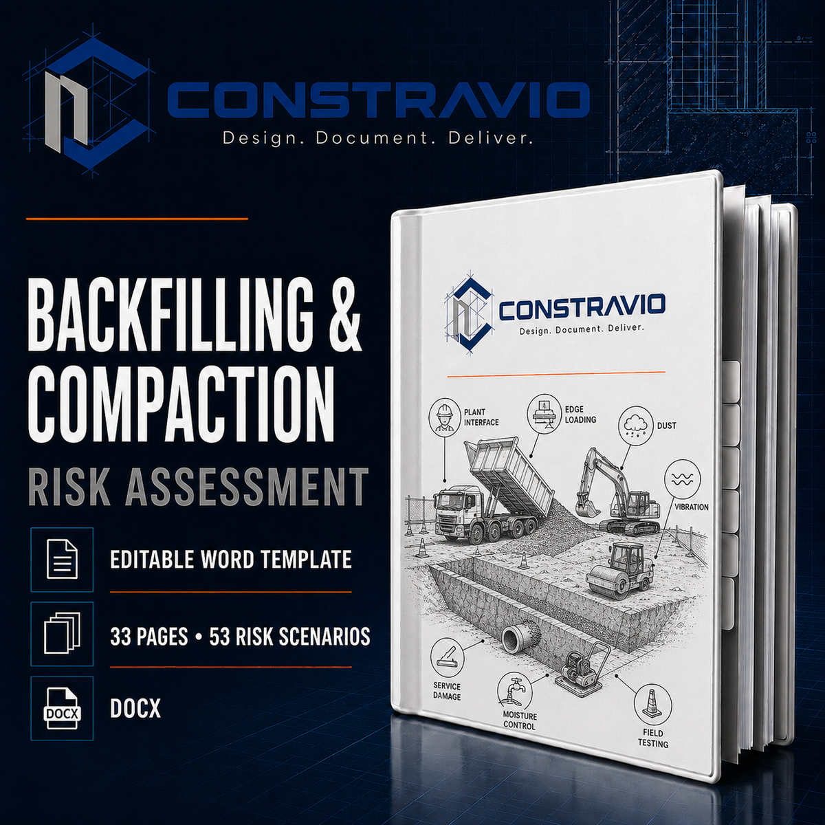 Backfilling & Compaction Risk Assessment – Editable Word Template