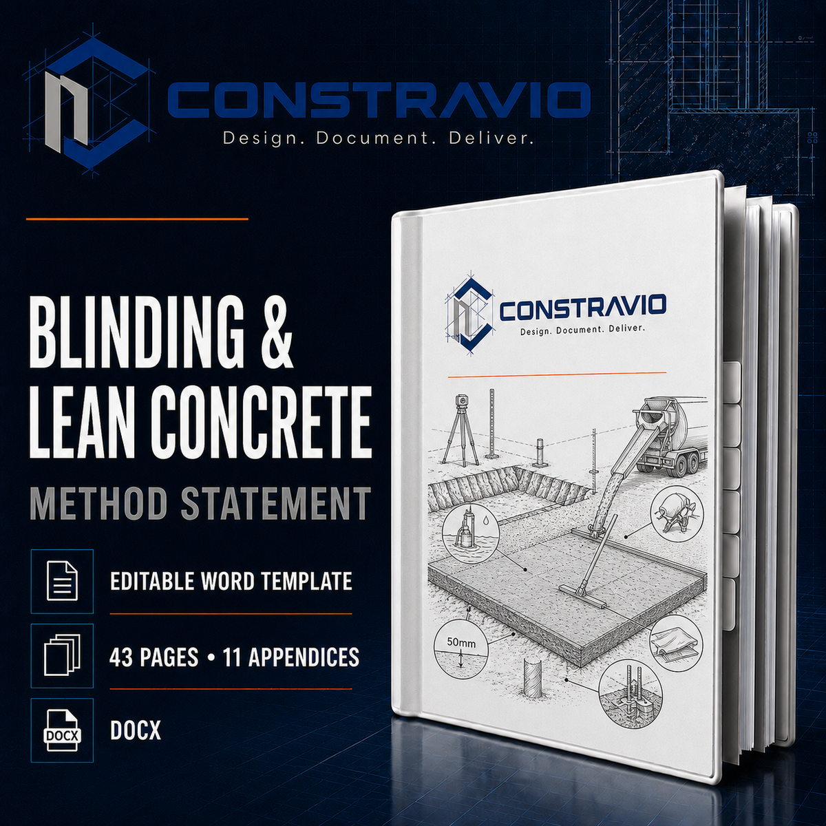 Blinding & Lean Concrete Method Statement – Editable Word Template