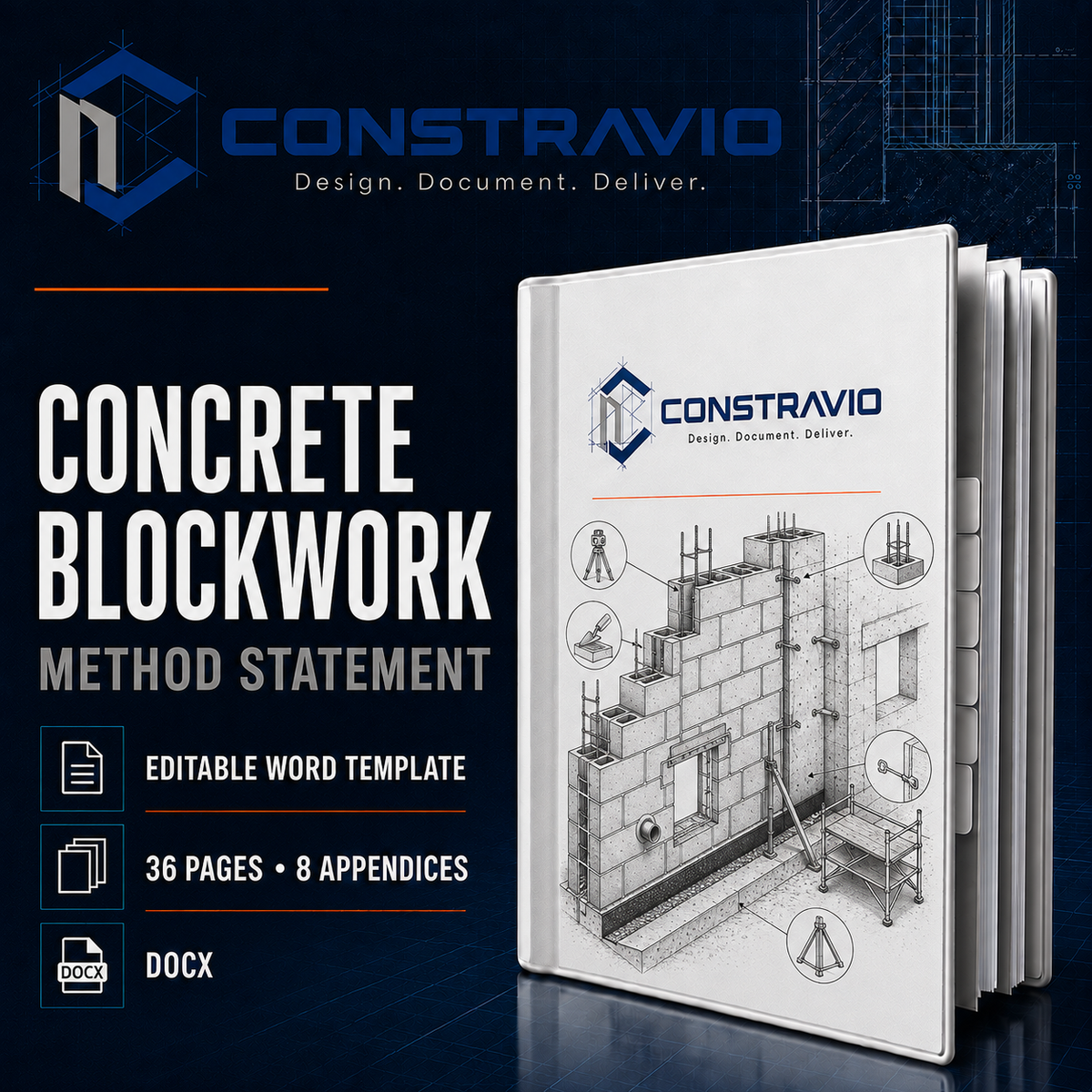 Concrete Blockwork Method Statement – Editable Word Template