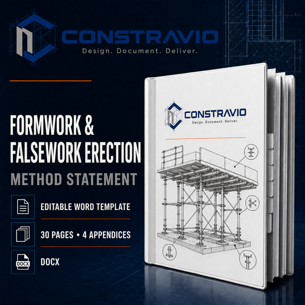 Formwork & Falsework Erection Method Statement – Editable Word Template