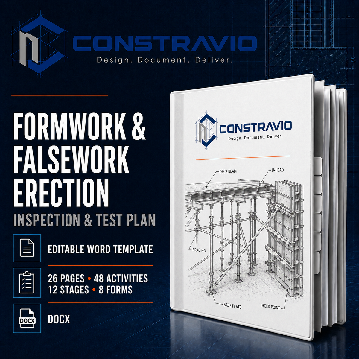 Formwork & Falsework Erection Inspection & Test Plan – Editable Word Template