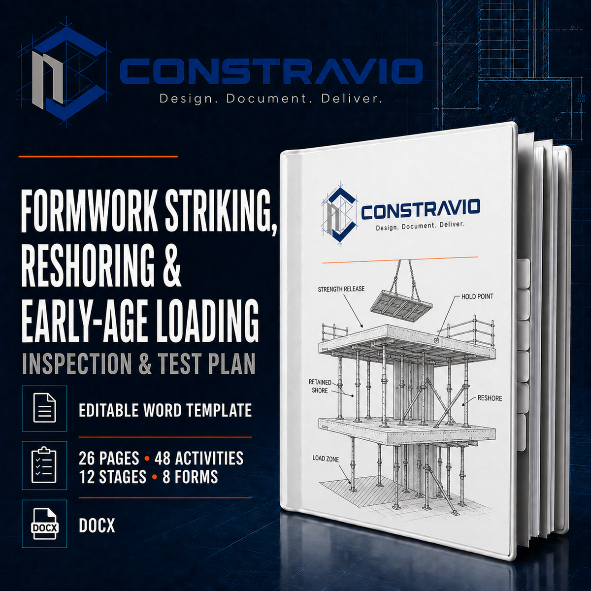 Formwork Striking, Reshoring & Early-Age Loading ITP – Editable Word Template