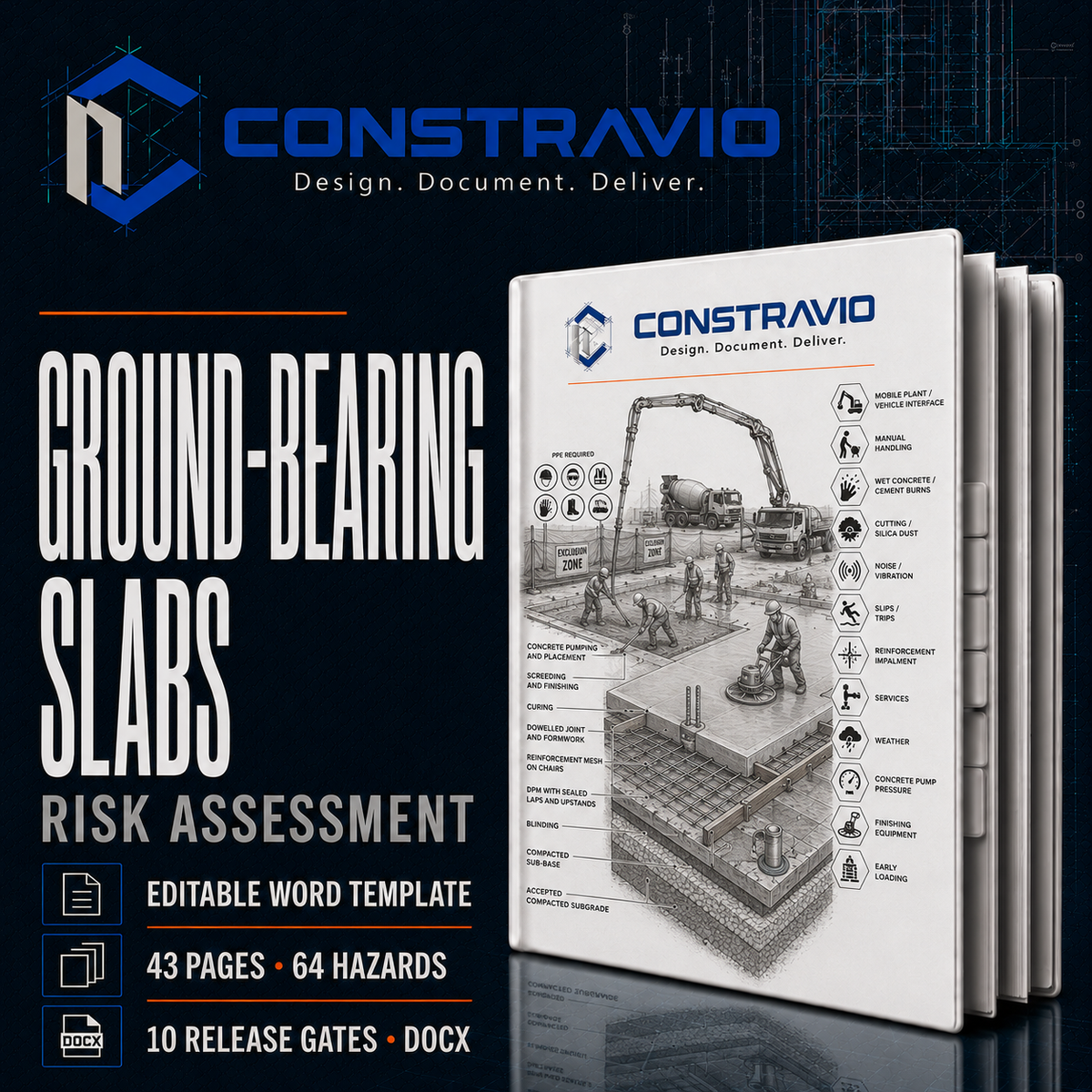 Ground-Bearing Slabs Risk Assessment – Editable Word Template