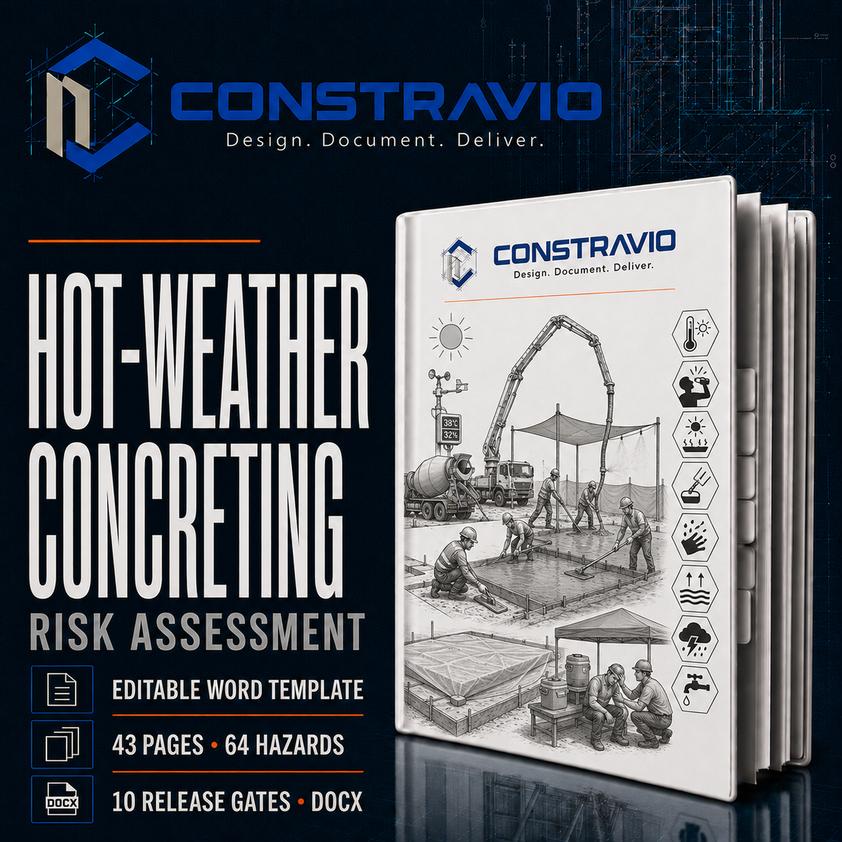 Hot-Weather Concreting Risk Assessment – Editable Word Template