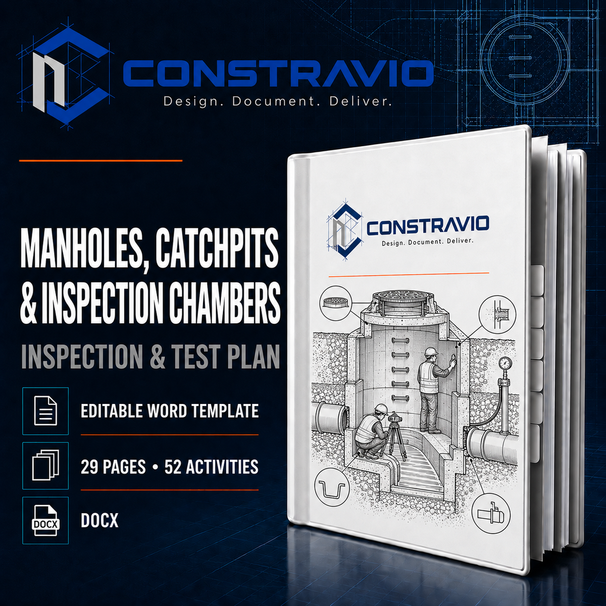 Manholes, Catchpits & Inspection Chambers Inspection & Test Plan – Editable Word Template