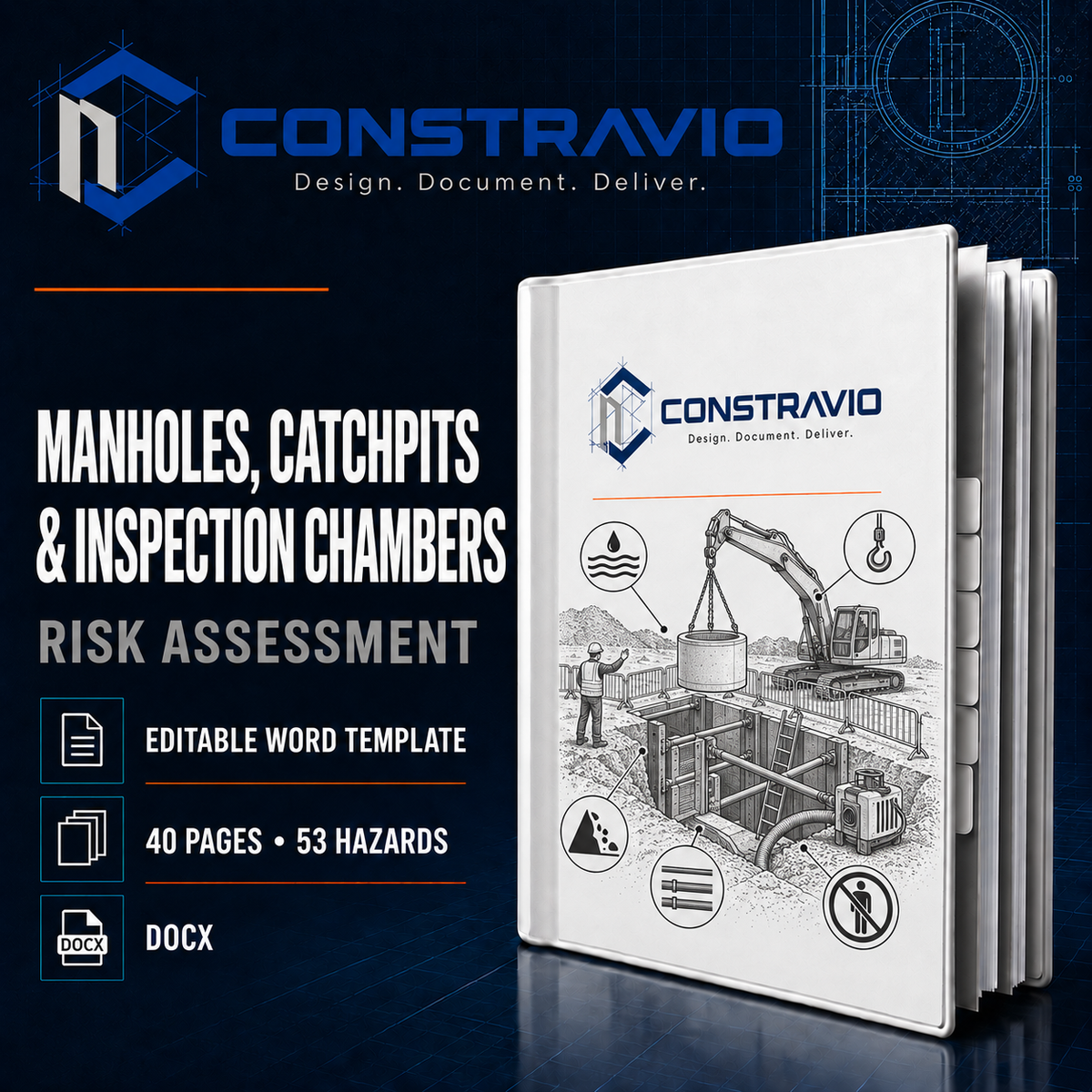 Manholes, Catchpits & Inspection Chambers Risk Assessment – Editable Word Template