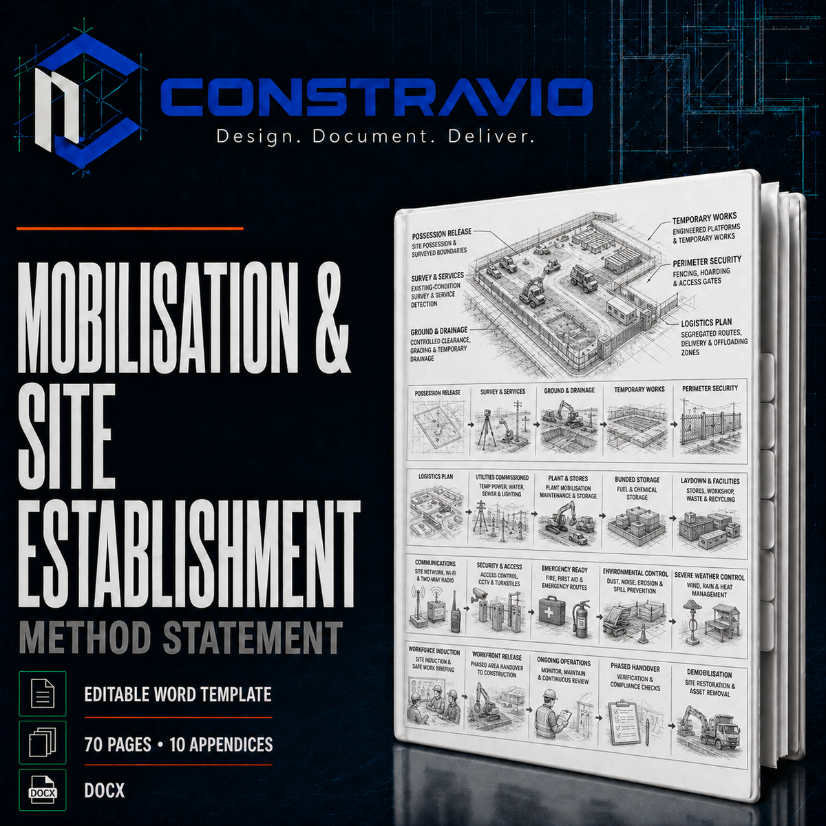 Mobilisation & Site Establishment Method Statement – Editable Word Template