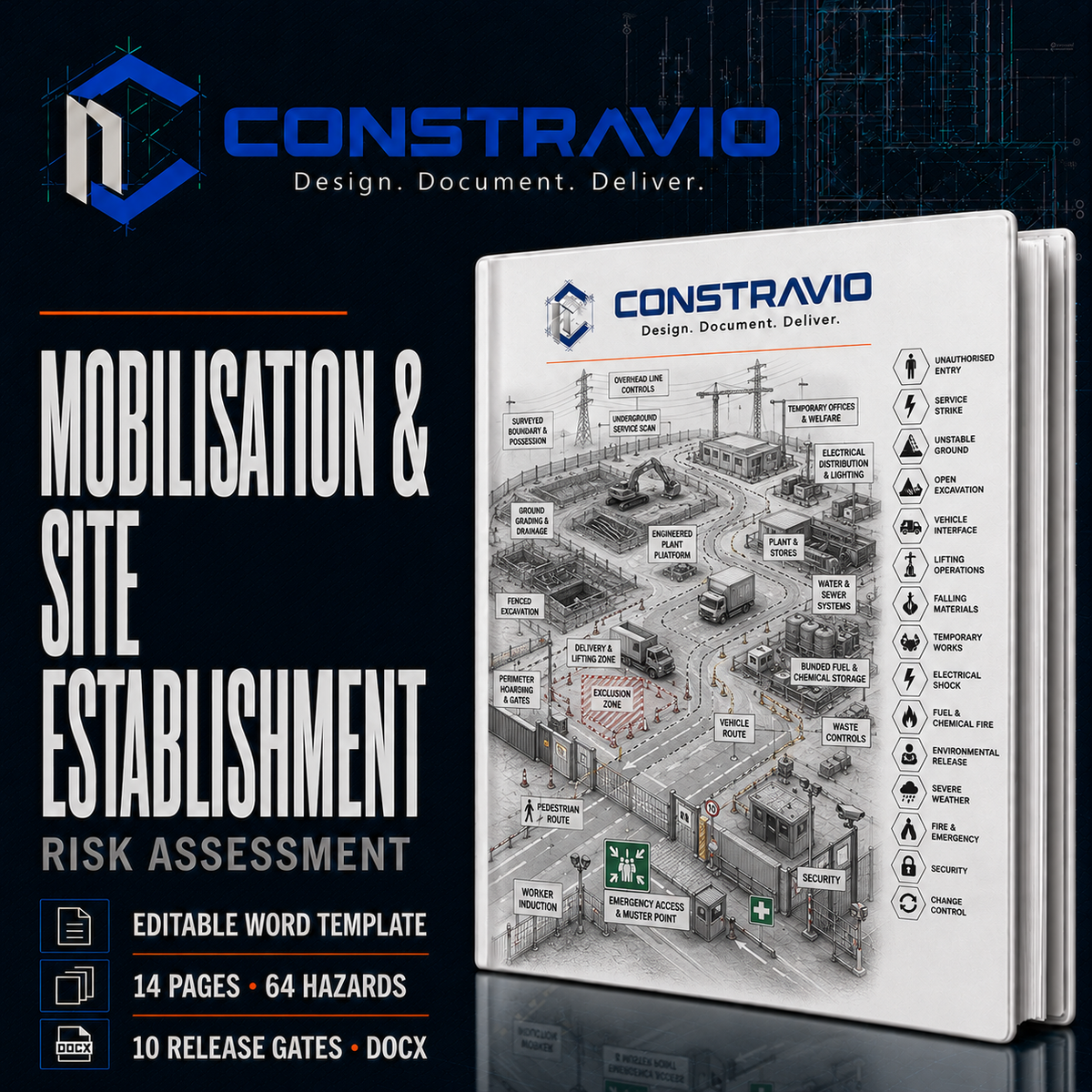 Mobilisation & Site Establishment Risk Assessment – Editable Word Template