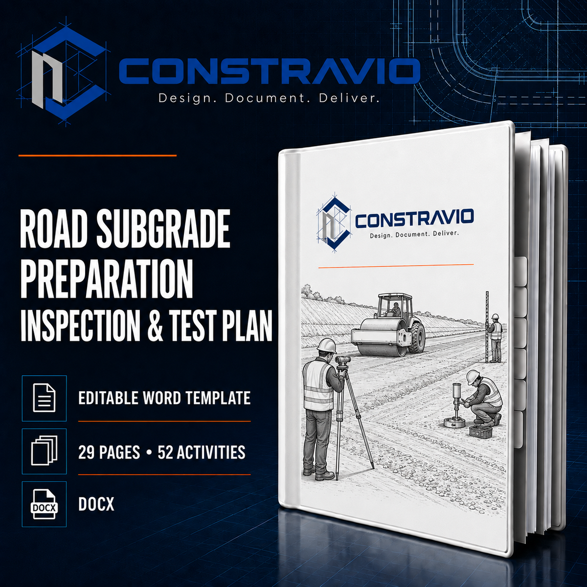 Road Subgrade Preparation Inspection & Test Plan – Editable Word Template