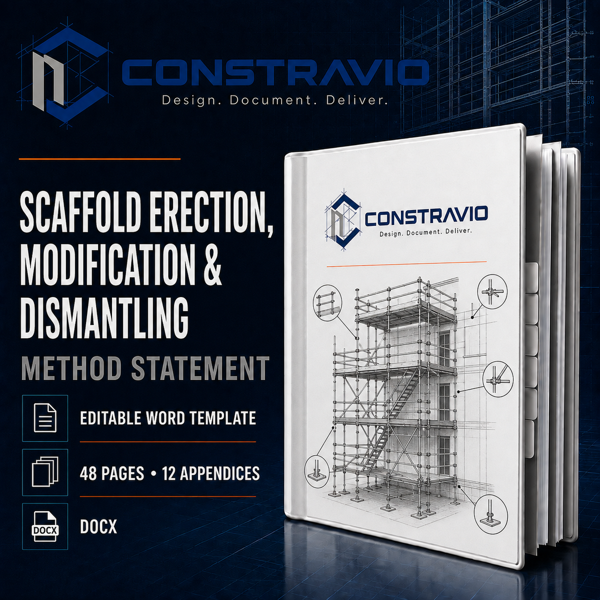 Scaffold Erection, Modification & Dismantling Method Statement – Editable Word Template