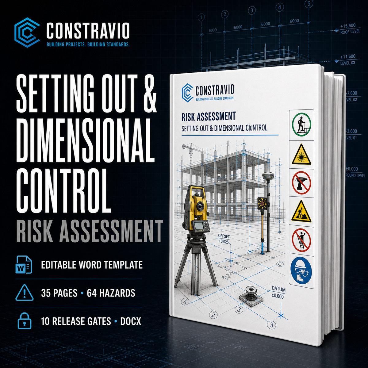 Setting Out & Dimensional Control Risk Assessment – Editable Word Template