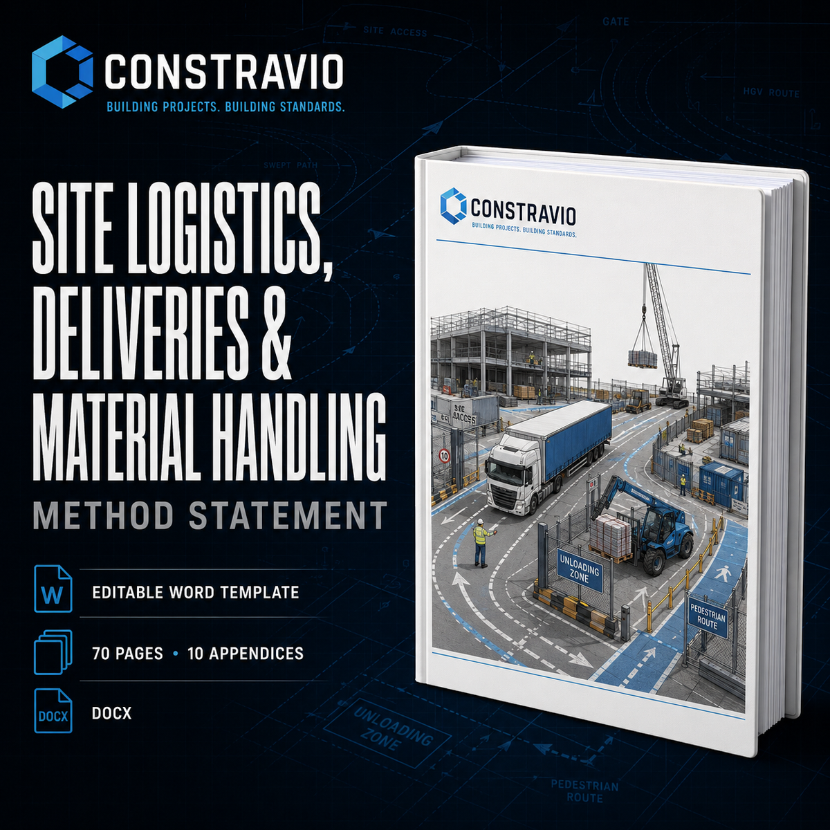 Site Logistics, Deliveries & Material Handling Method Statement – Editable Word Template