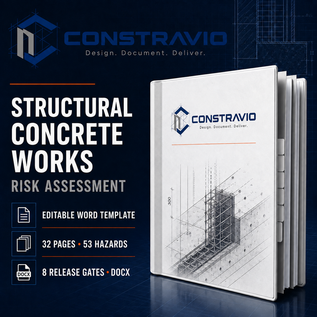 Structural Concrete Works Risk Assessment – Editable Word Template
