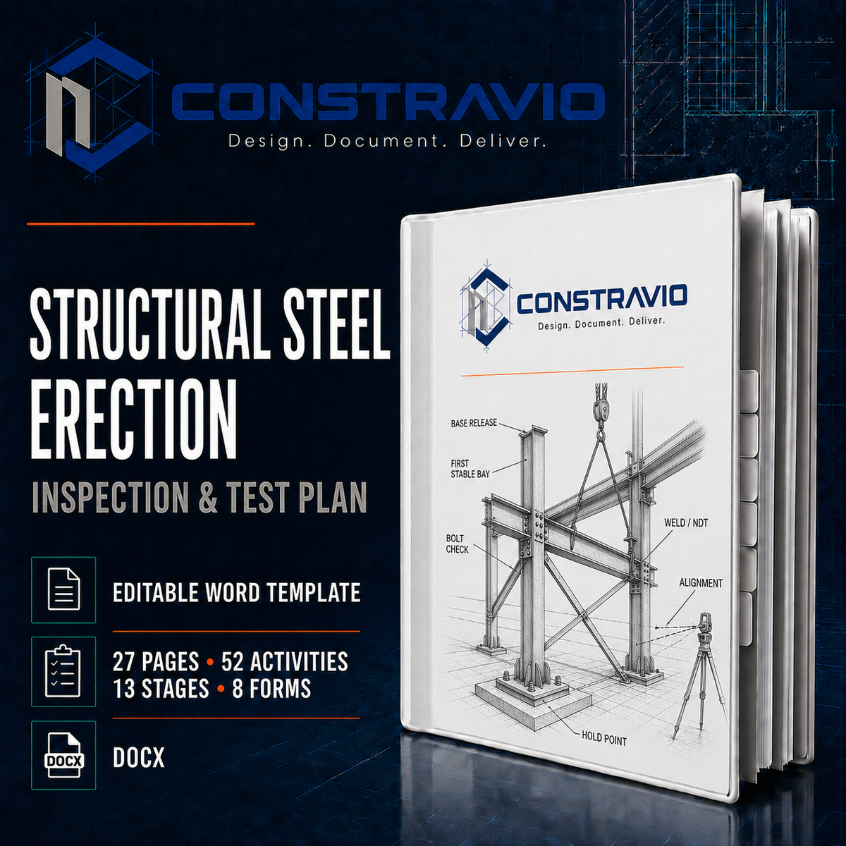 Structural Steel Erection Inspection & Test Plan – Editable Word Template