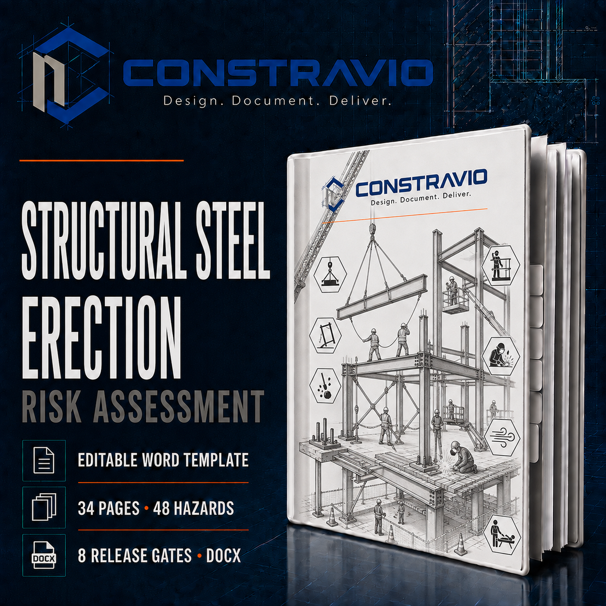 Structural Steel Erection Risk Assessment – Editable Word Template