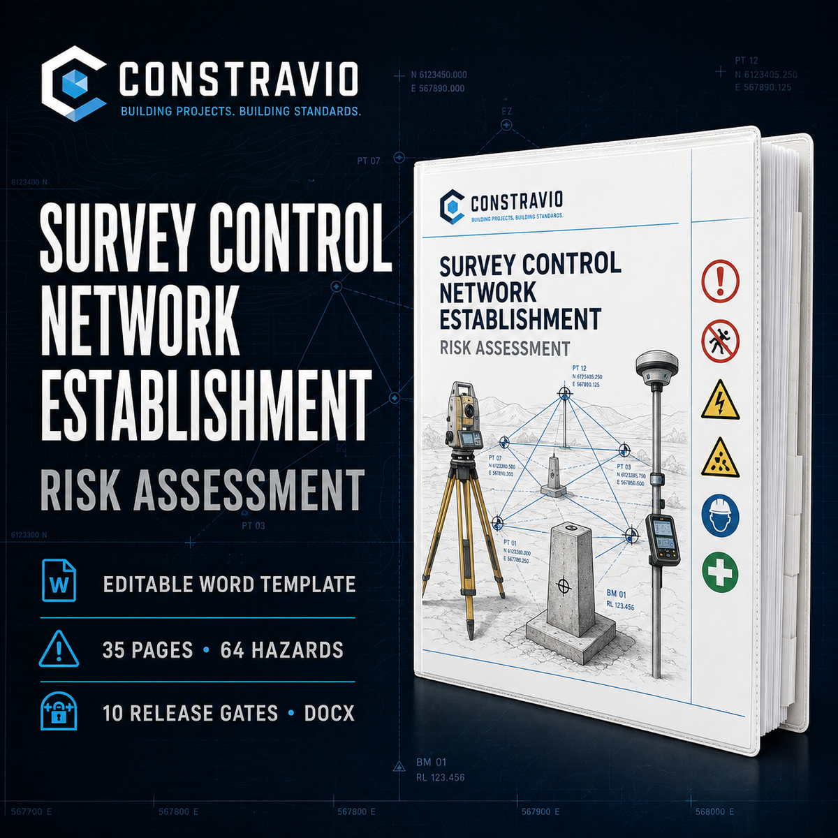 Survey Control Network Establishment Risk Assessment – Editable Word Template