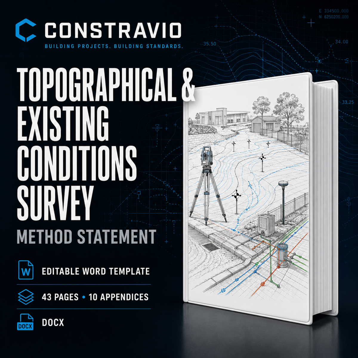 Topographical & Existing Conditions Survey Method Statement – Editable Word Template