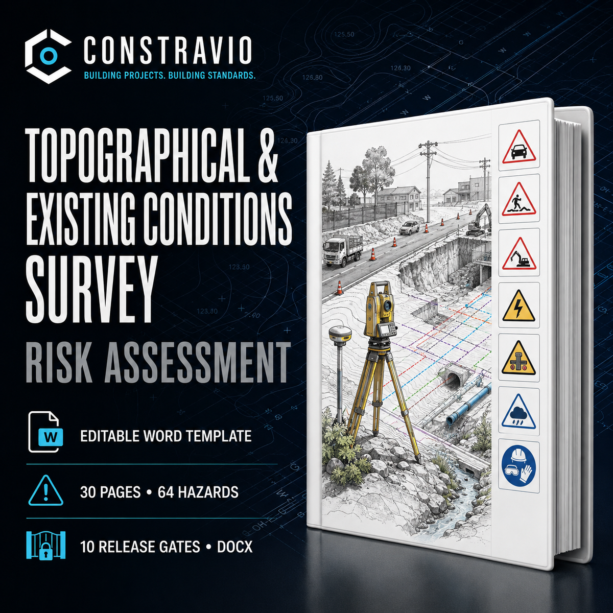 Topographical & Existing Conditions Survey Risk Assessment – Editable Word Template